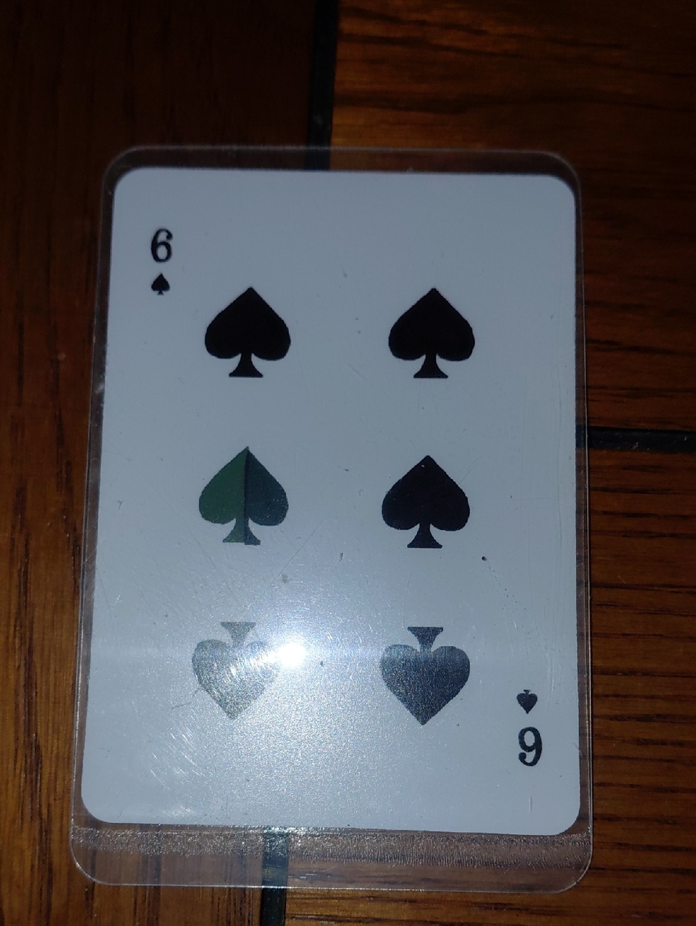 KATE SPADE Standard 6 of Spades Playing Card - Green And White